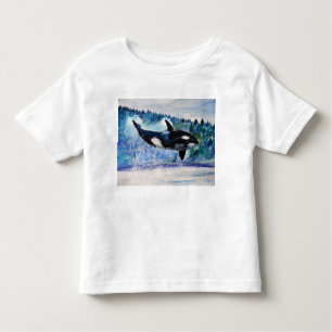 Orca-Wal Watercolor T - Shirt