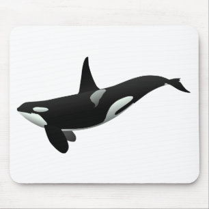 Orca-Waldarstellung - Hintergrundfarbe auswählen Mousepad