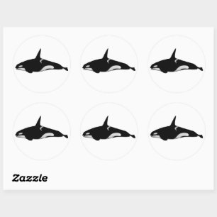 ORCA WALE RUNDER AUFKLEBER
