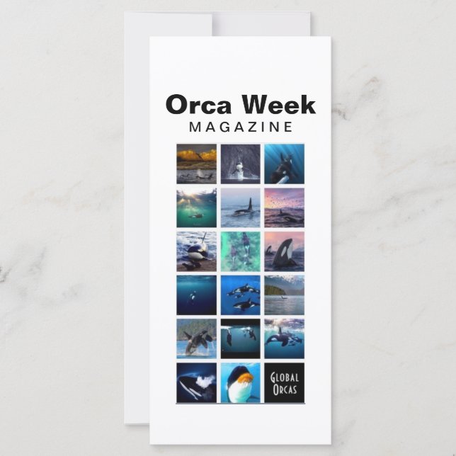 Orca Week Magazine-Karte (Vorderseite)