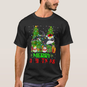 Orca Weihnachtsbaum Lichter Matching Family Santa T-Shirt