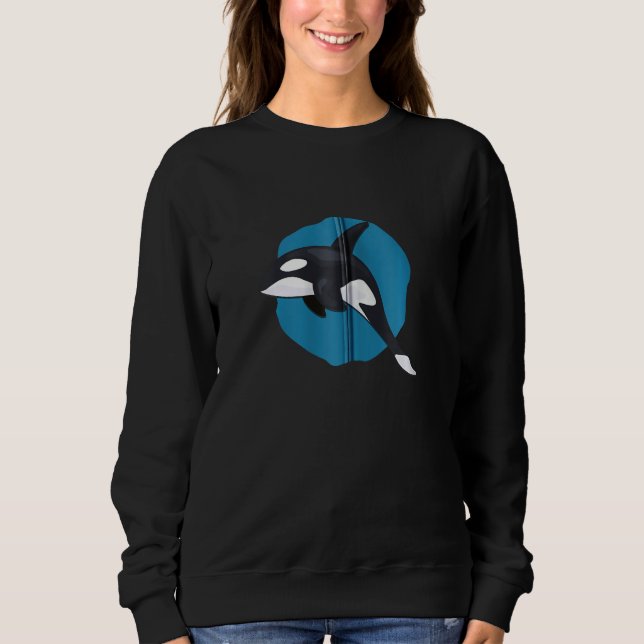 Orca Whale Aquatic Animals Environmentalist Whales Sweatshirt (Vorderseite)
