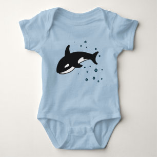 Orca Whale Baby Bodysuit Baby Strampler
