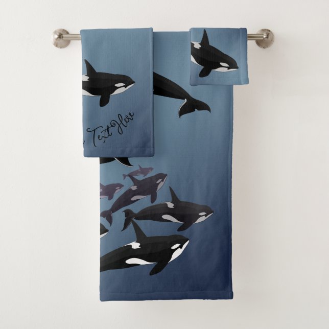 Orca Whale Bath Sets Killer Whales Badezimmer Hand (Insitu)
