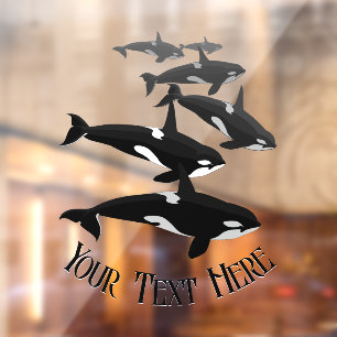 Orca Whale Decal Custom Whale Art Window Fensteraufkleber