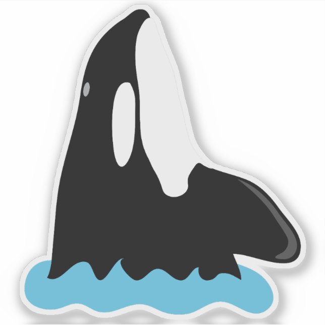 Orca Whale, die aus dem Wasser springen Aufkleber (Vorderseite)