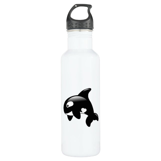 Orca Whale Edelstahlflasche (Vorderseite)