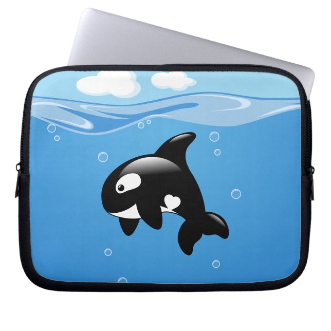 Orca Whale im Ozean Laptopschutzhülle (Vorderseite)