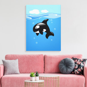 Orca Whale im Ozean Leinwanddruck