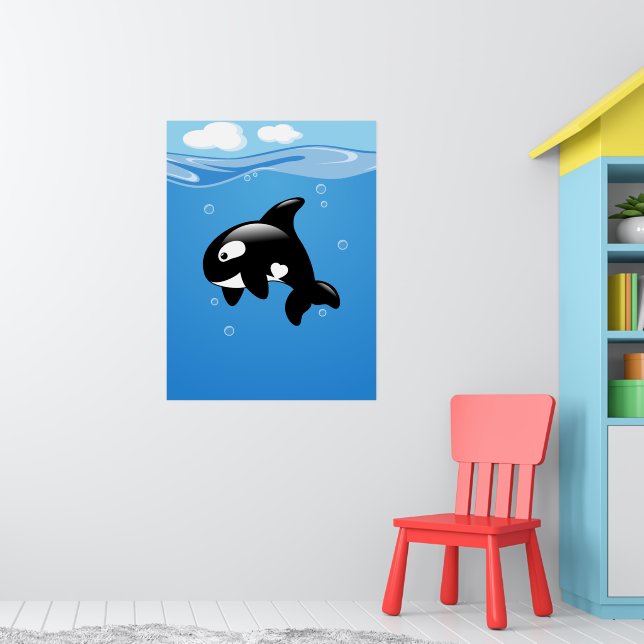 Orca Whale im Ozean Poster (Kinderzimmer 1)