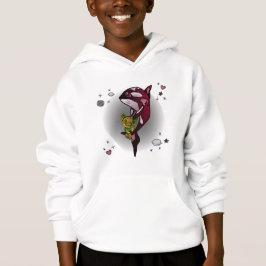 Orca Whale mit Teddy Bear im Space Graphic Design Hoodie