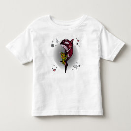 Orca Whale mit Teddy Bear im Space Graphic Design Kleinkind T-shirt