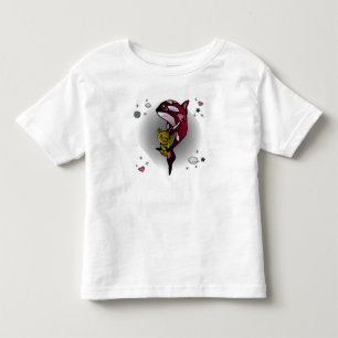 Orca Whale mit Teddy Bear im Space Graphic Design Kleinkind T-shirt