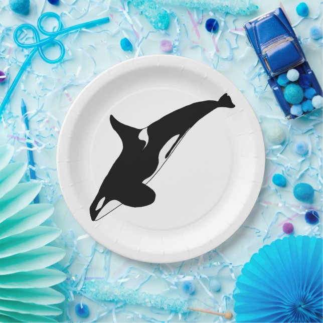 Orca Whale Pappteller (Party)