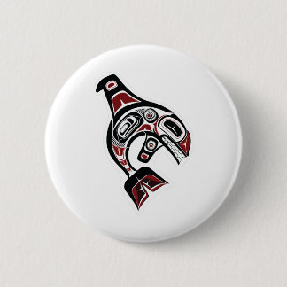 Orca Whale Salish Design Pazifik Nordwestliche Ein Button