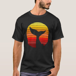 Orca Whale Schwanz Sunset Style Silhouette Colors T-Shirt