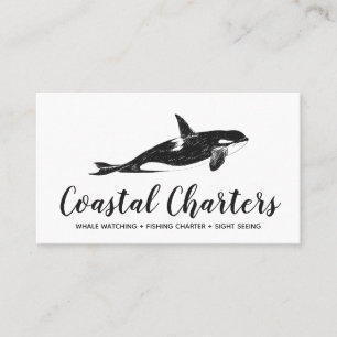 Orca Whale Sketch Business Card Visitenkarte