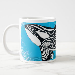 Orca Whale Tribal Jumbo-Tasse
