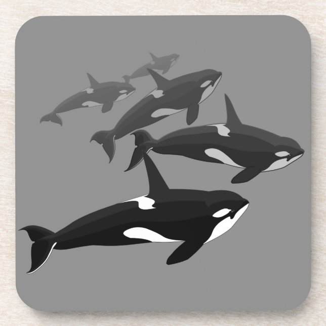 Orca Whale Untersetzer Killer Whale Art Drink Unte (Vorderseite)