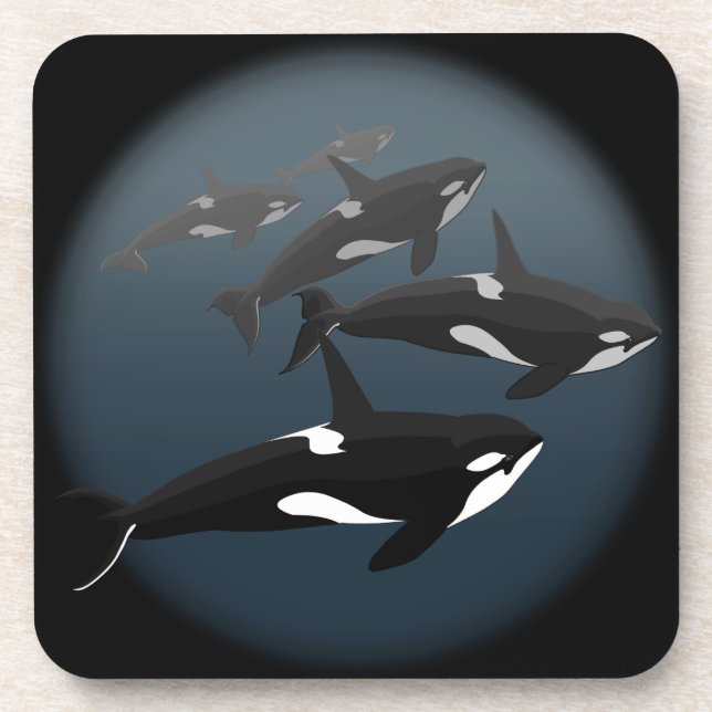 Orca Whale Untersetzer Killer Whale Art Drink Unte (Vorderseite)