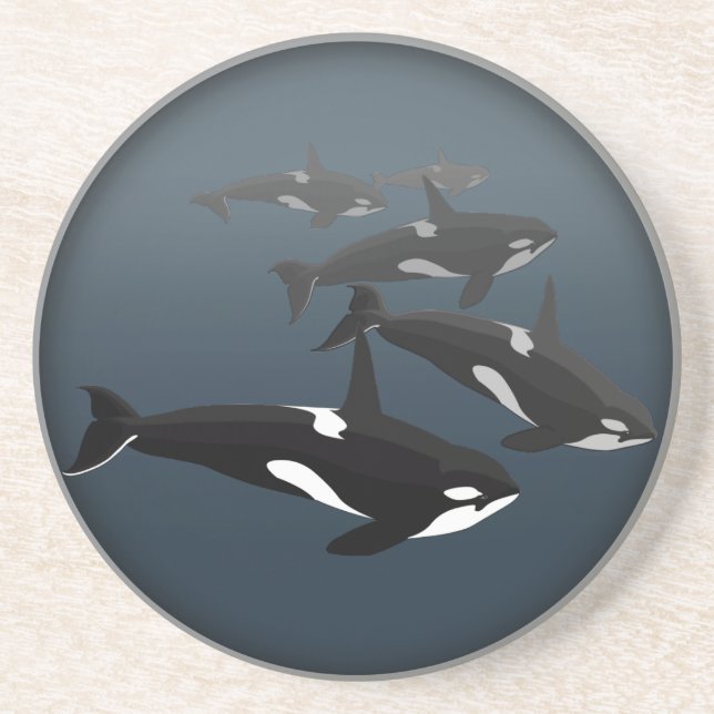 Orca Whale Untersetzer Killer Whale Art Drink Unte (Vorne)