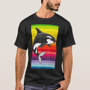 Orca Whale Vintag 80er Retro T-Shirt