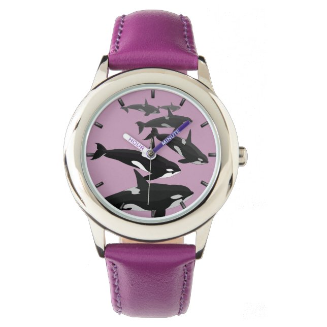 Orca Whale Watch Killer Whale Art Wrist Watch Armbanduhr (Vorderseite)