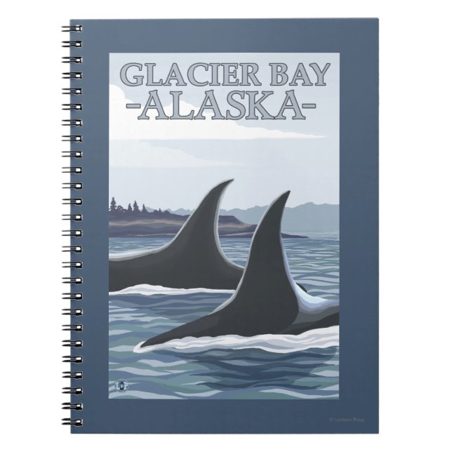 Orca Whales #1 - Glacier Bay, Alaska Notizblock (Vorderseite)
