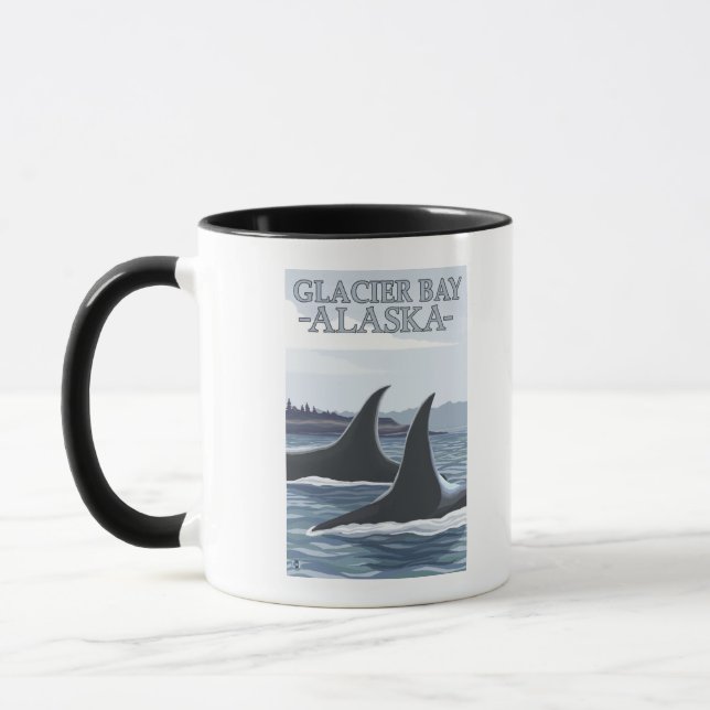 Orca Whales #1 - Glacier Bay, Alaska Tasse (Links)