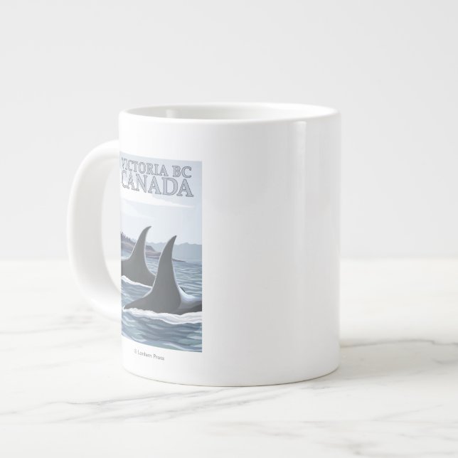 Orca Whales #1 - Victoria, BC Kanada Jumbo-Tasse (Vorderseite Links)