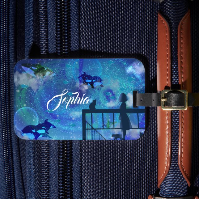 Orca Whales Gepäckanhänger (Vorderseite Insitu 4)