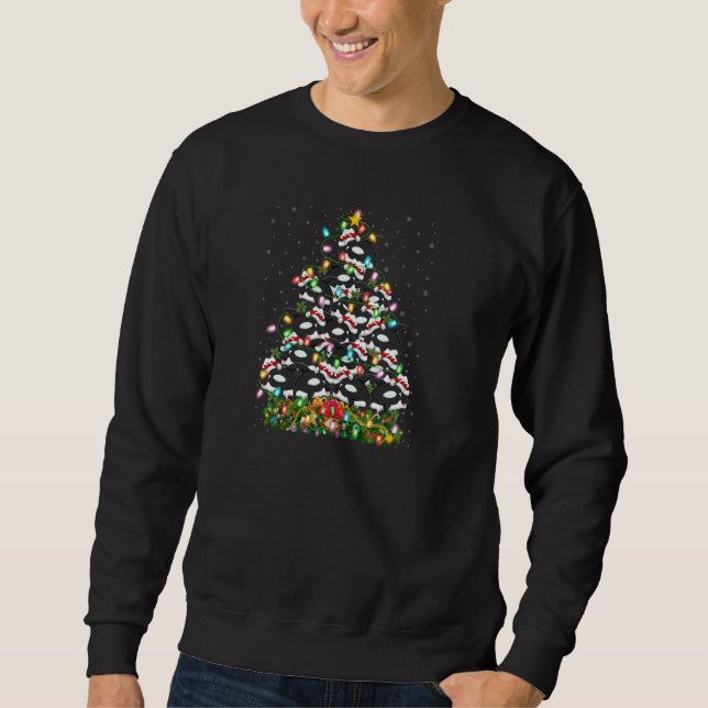 Orca  Xmas Lights Santa Orca Christmas Tree Pul Ho Sweatshirt (Vorderseite)