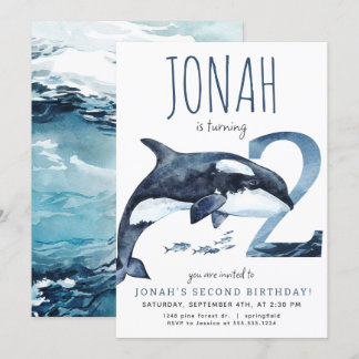 Orca Zweiter Geburtstag Einladung