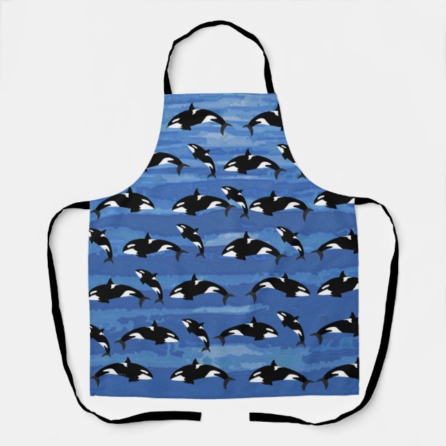 Orcas All-over-Print-Schürze Schürze (Vorderseite)