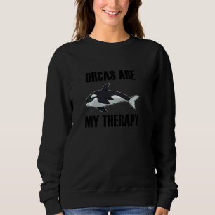 Orcas als Therapiegebiet Niedlicher Wal Langschläf Sweatshirt