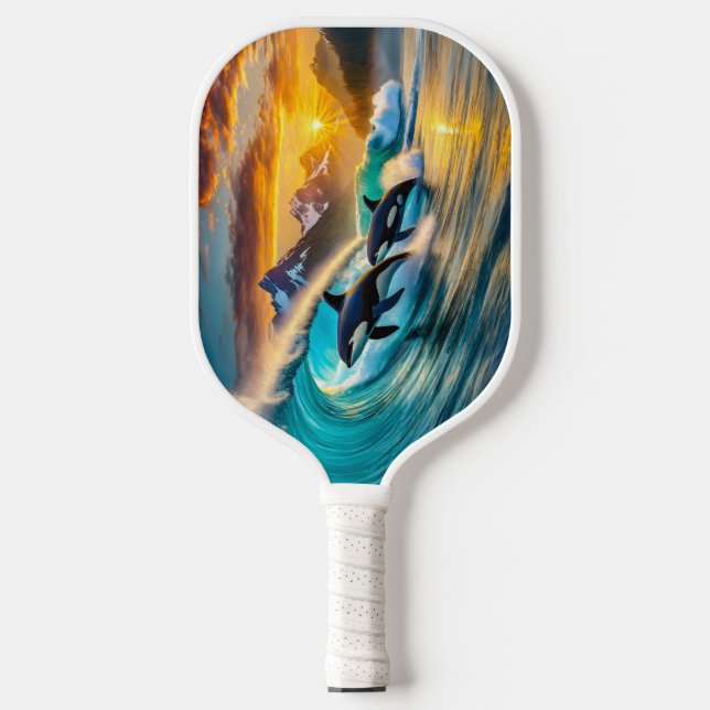Orcas ATC Design von Rich AMeN Gill Pickleball Schläger (Vorderseite)