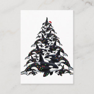 Orcas-Christbaum für Ozean- und Meeresleben-Liebe Telefonnummerkarte