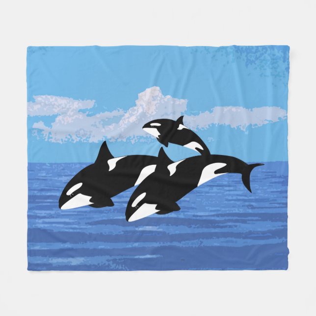 Orcas Fleece Blanket (Vorderseite (Horizontal))