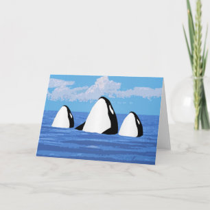 Orcas Grußkarte Karte