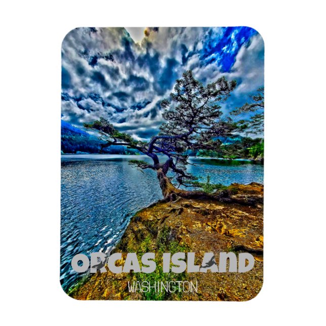 Orcas Island Washington Magnet (Vertikal)