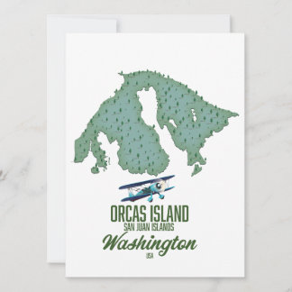 Orcas Island, Washington, USA Karte