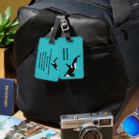 Orcas Killer Whales Aquamarin Blue Personalisiert