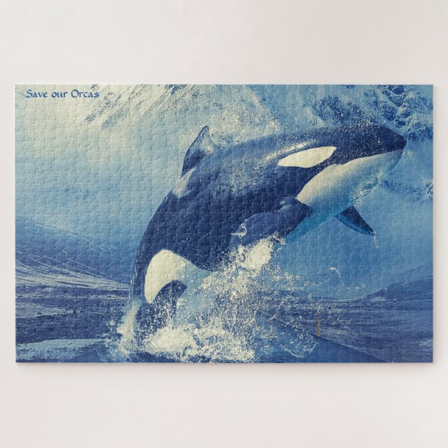 Orcas oder Schwertwale Puzzle (Horizontal)