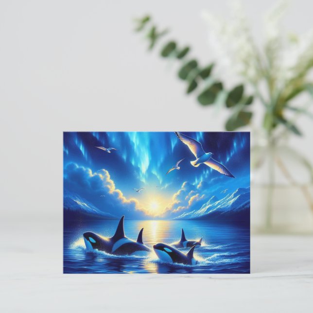 Orcas Postkarte (Stehend Vorderseite)