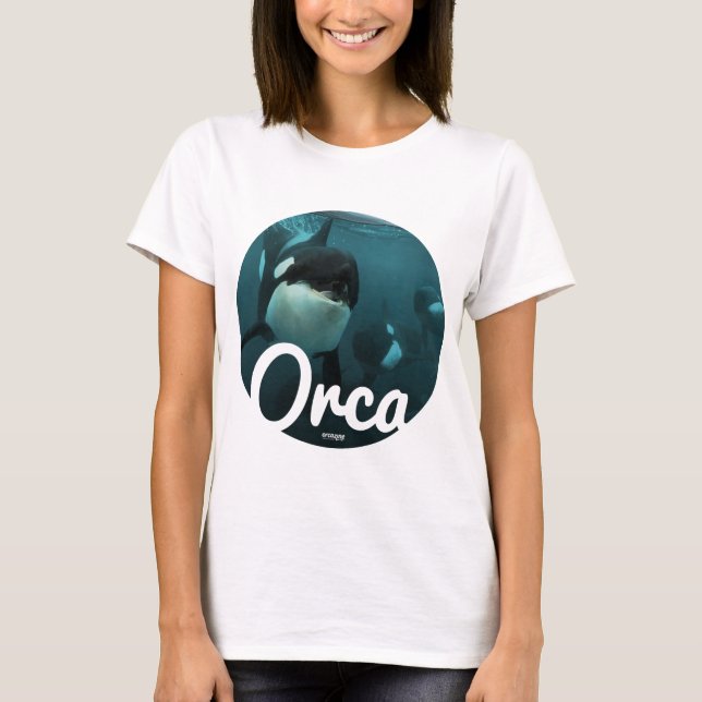 Orcas underwater circle T-Shirt (Vorderseite)