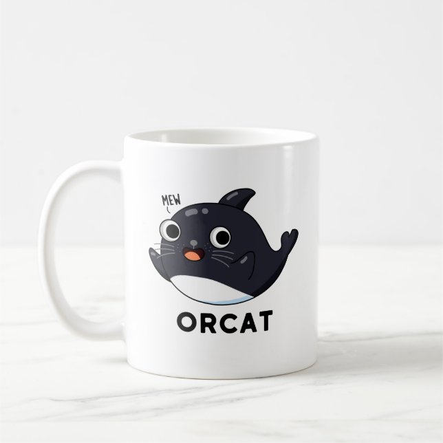 Orcat Funny Cat Orca Pub Kaffeetasse (Links)