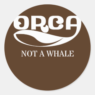 Orcawal Delfin Retro-Ozean Grafik Vintage Runder Aufkleber