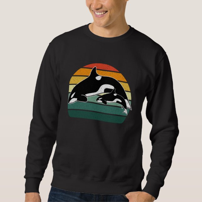 Orcawal Meer Retro Tier Sweatshirt (Vorderseite)