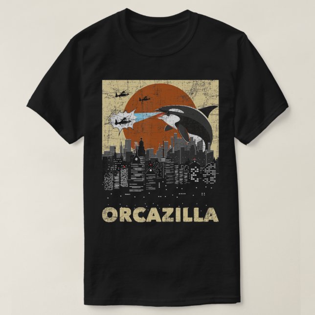 Orcazilla - Whale Lover Ocean Marine Biologist für T-Shirt (Design vorne)