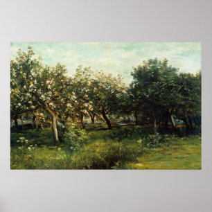 Orchard Bäume Landschaftsbild Malerei Poster